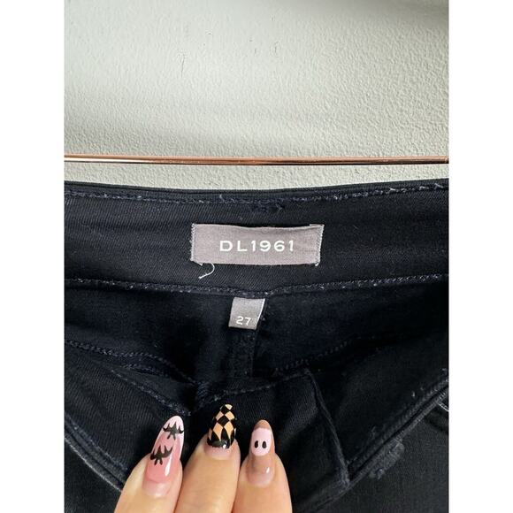 DL1961 Waxed Denim Modal Blend Instasculpt Gothic Grunge Luxury Crop Boot Jeans - Picture 5 of 10